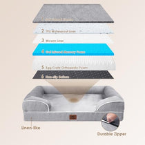 Dog bed removable washable cover feature