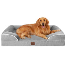 Dog bed egg crate foam support feature