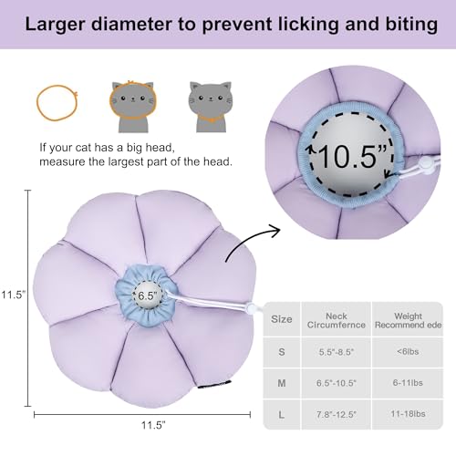 Cat recovery collar soft waterproof material close up