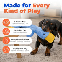 Crinkle duck toy color options available