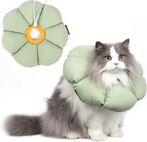 Green Flower waterproof cat recovery collar Elizabethan cone