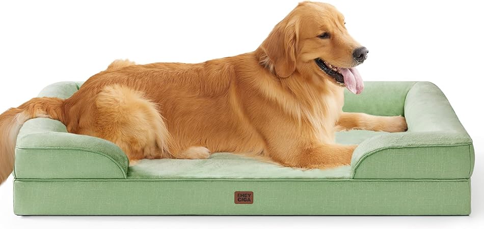 EHEYCIGA orthopedic dog bed, sage green