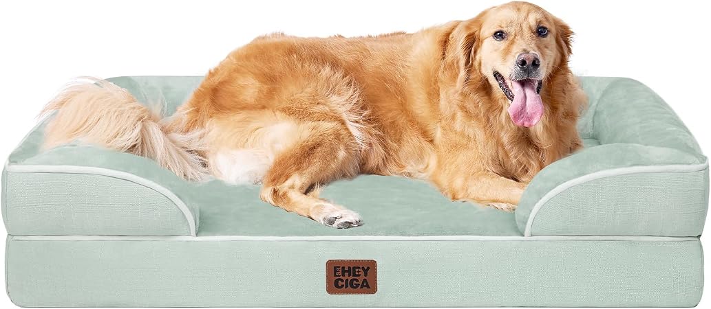 EHEYCIGA orthopedic dog bed, soft sage green