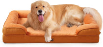 EHEYCIGA orthopedic dog bed, pumpkin orange