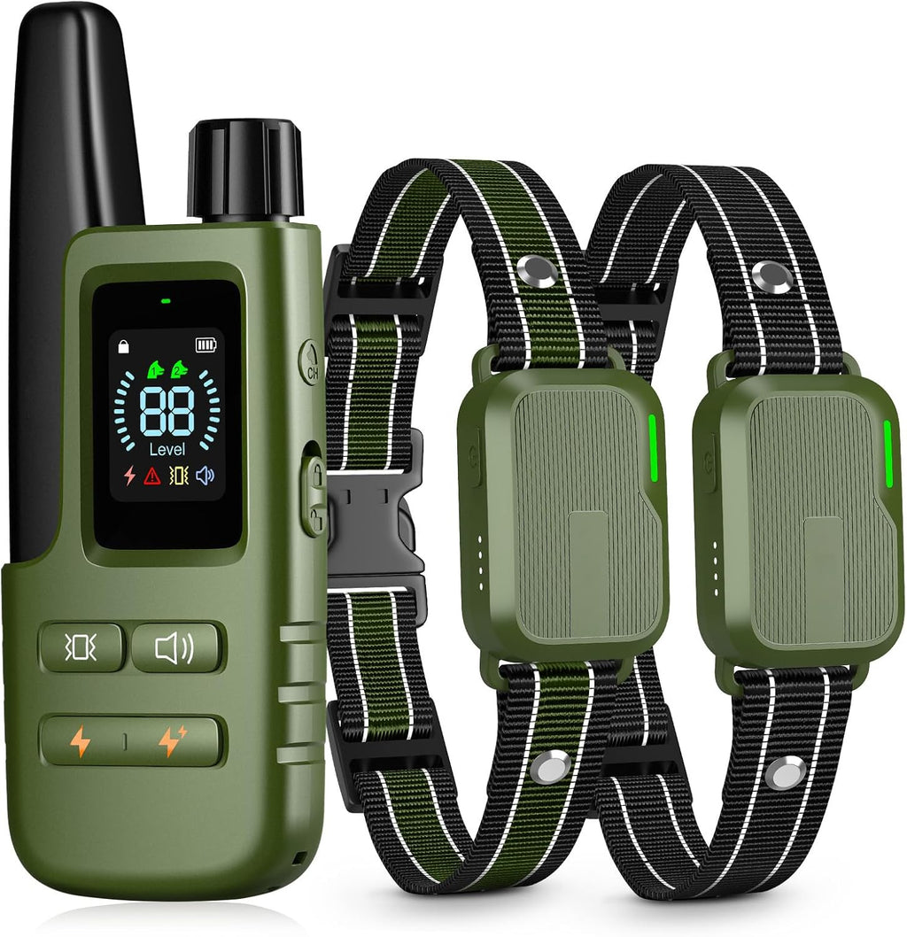Dog training collar safety lock feature