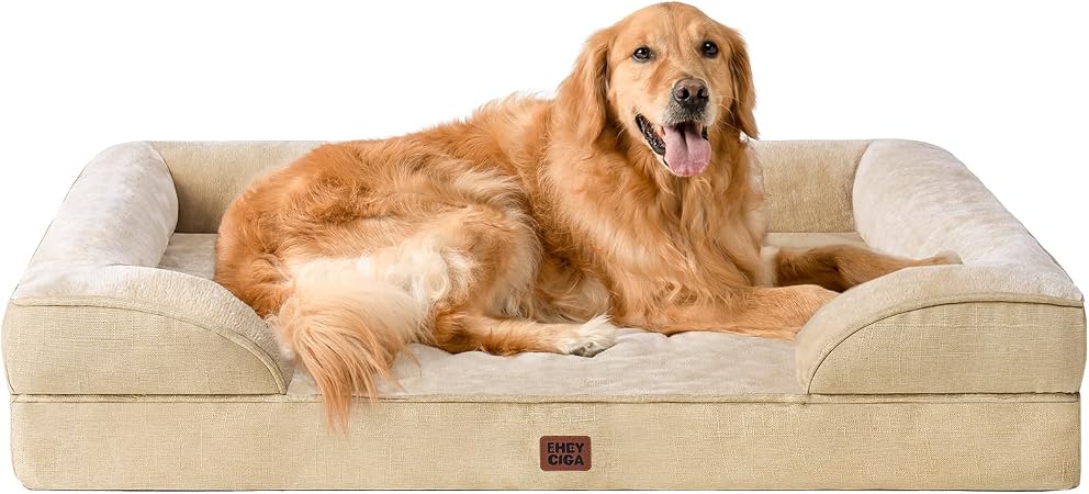 EHEYCIGA orthopedic dog bed, graige