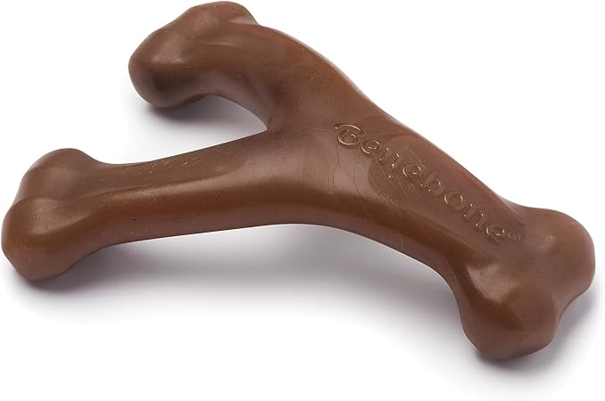Benebone Wishbone dog chew toy, peanut flavor, small