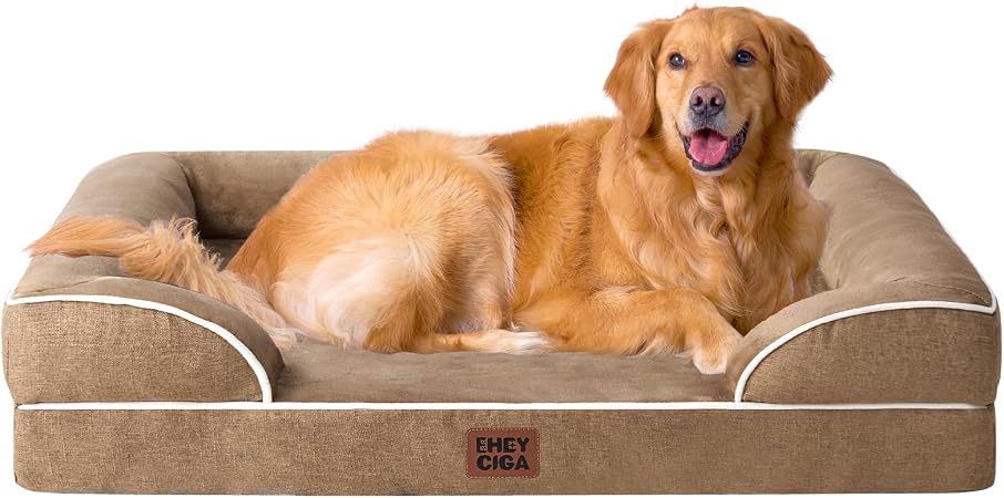 EHEYCIGA orthopedic dog bed, camel