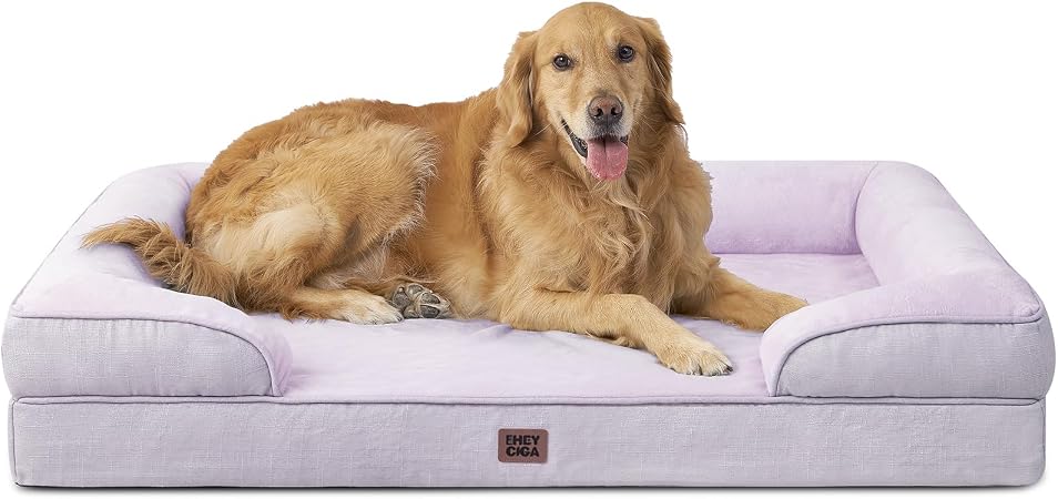EHEYCIGA orthopedic dog bed, lilac