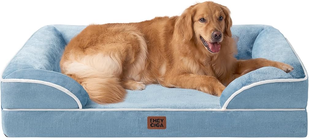 EHEYCIGA orthopedic dog bed, washed blue