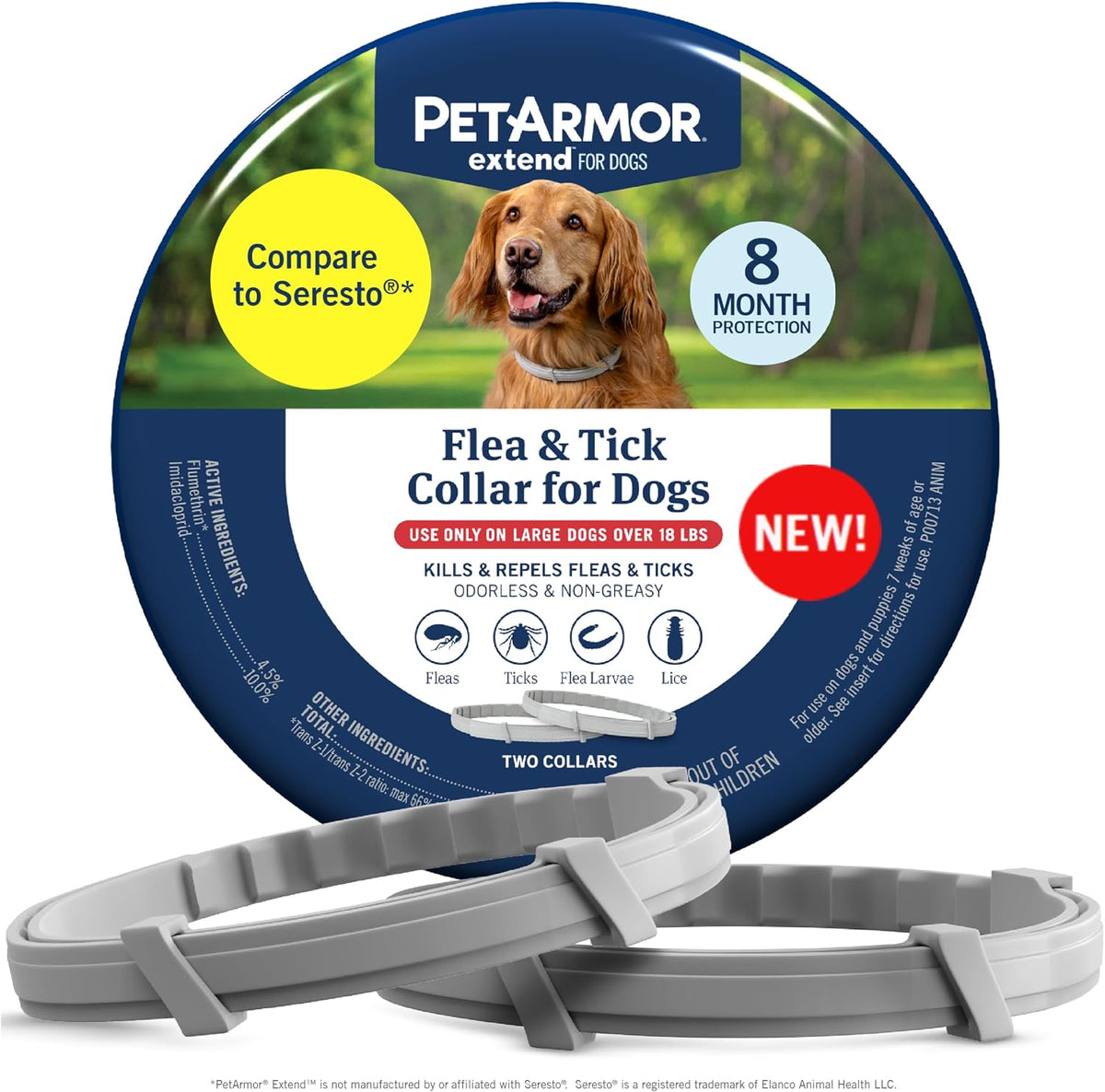 Flea and tick collar breaks flea life cycle