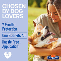 Flea and tick collar ingredients and packaging back label