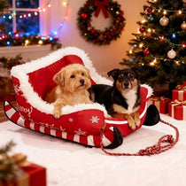 Christmas sleigh pet bed for dogs and cats, image 5