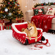 Christmas sleigh pet bed for dogs and cats, image 8