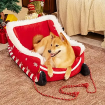 Christmas sleigh pet bed for dogs and cats, image 3