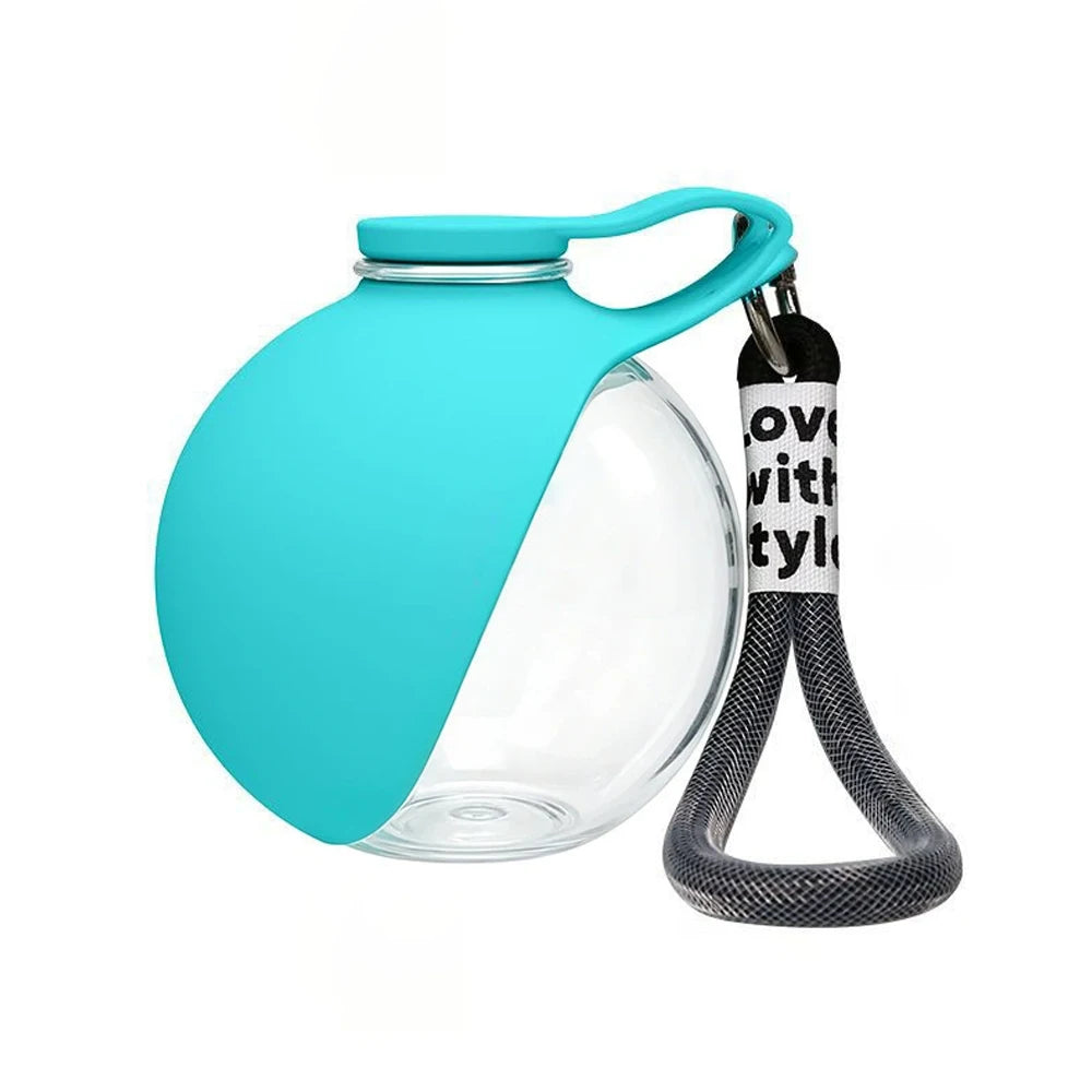 Dog water bottle plastic version blue
