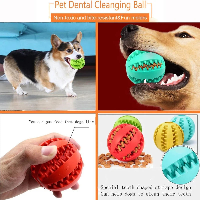 Rubber dog treat ball chew toy, image 2