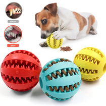 Rubber dog treat ball chew toy, image 1