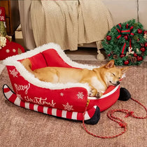 Christmas sleigh pet bed for dogs and cats, image 16