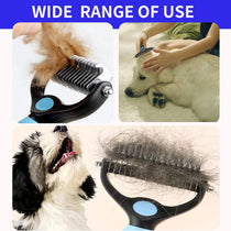 Pet deshedding brush size and design details
