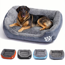 Soft square dog sofa bed overview