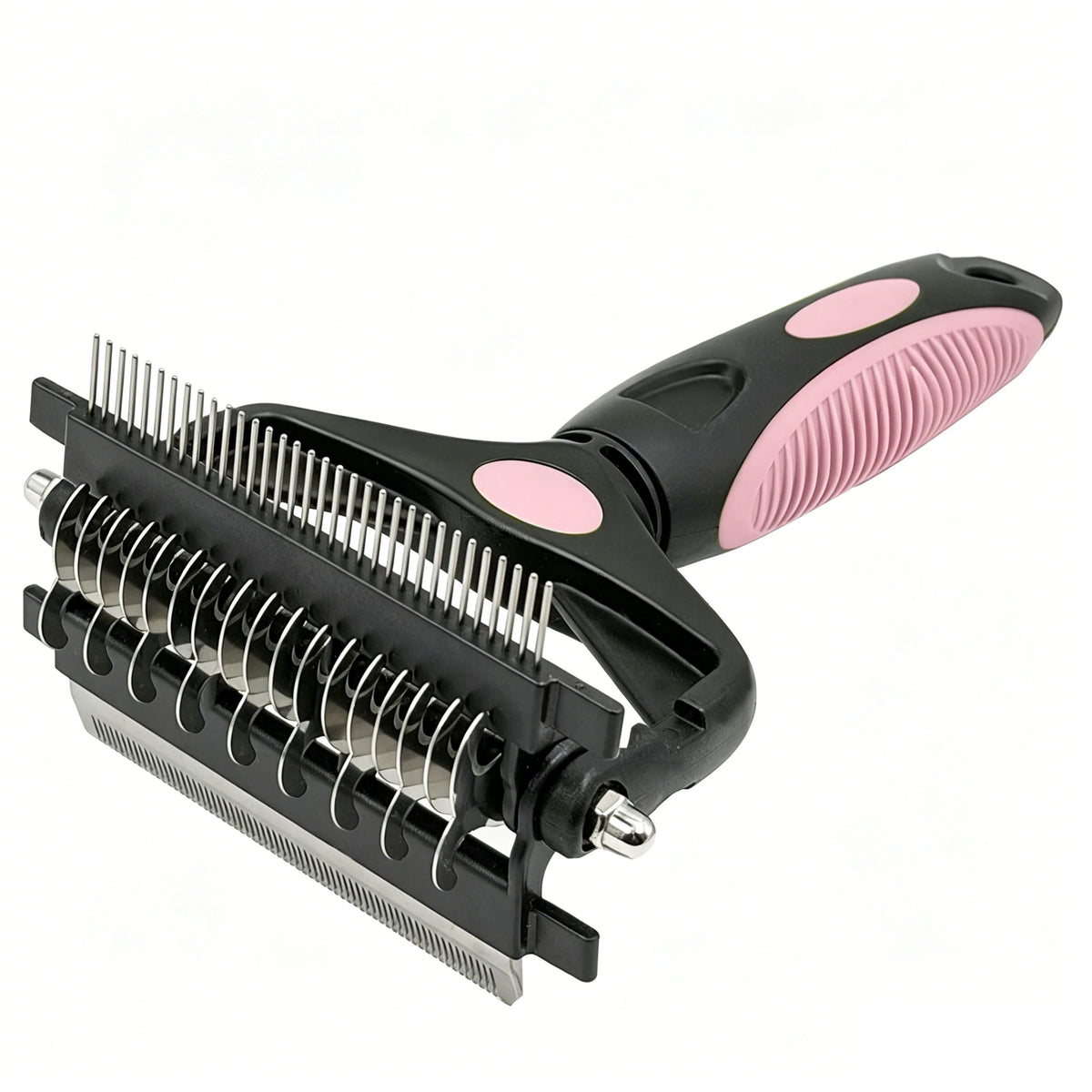 Pet grooming brush in pink