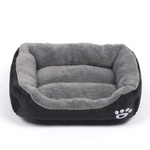 Soft square dog bed sofa in black