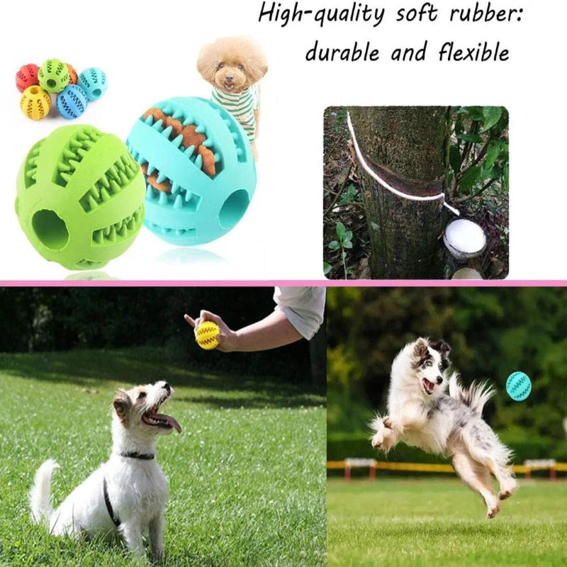Rubber dog treat ball chew toy, image 3