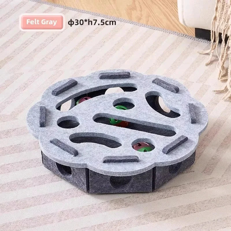 Cat puzzle box in Grey round style
