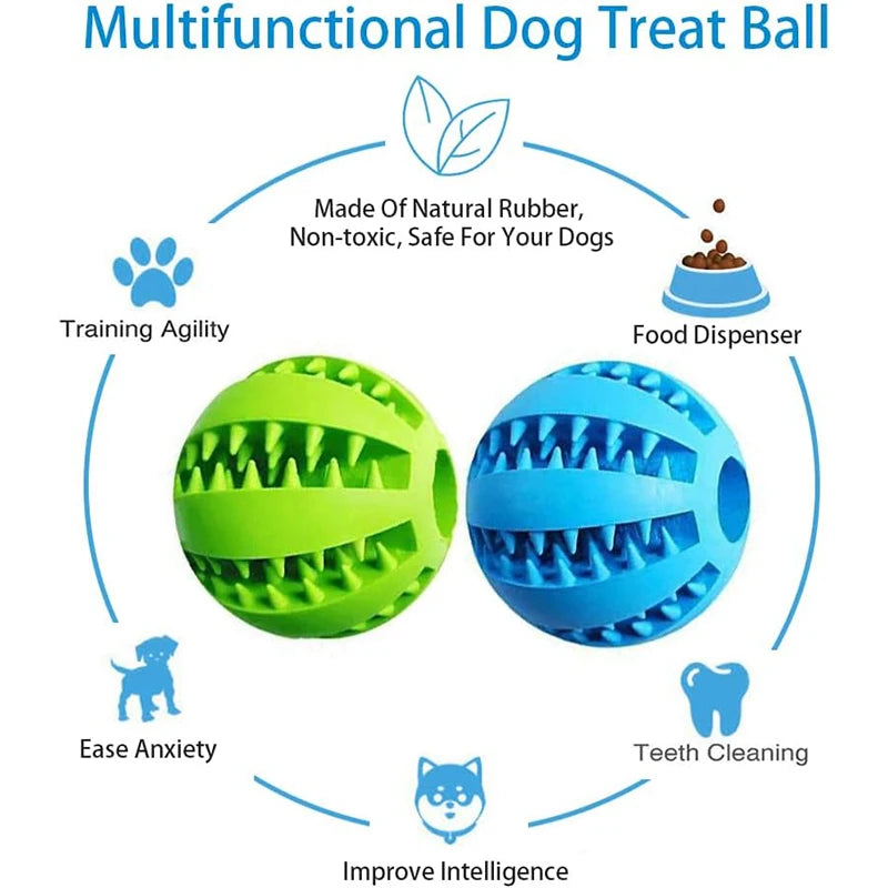 Rubber dog treat ball chew toy, image 4