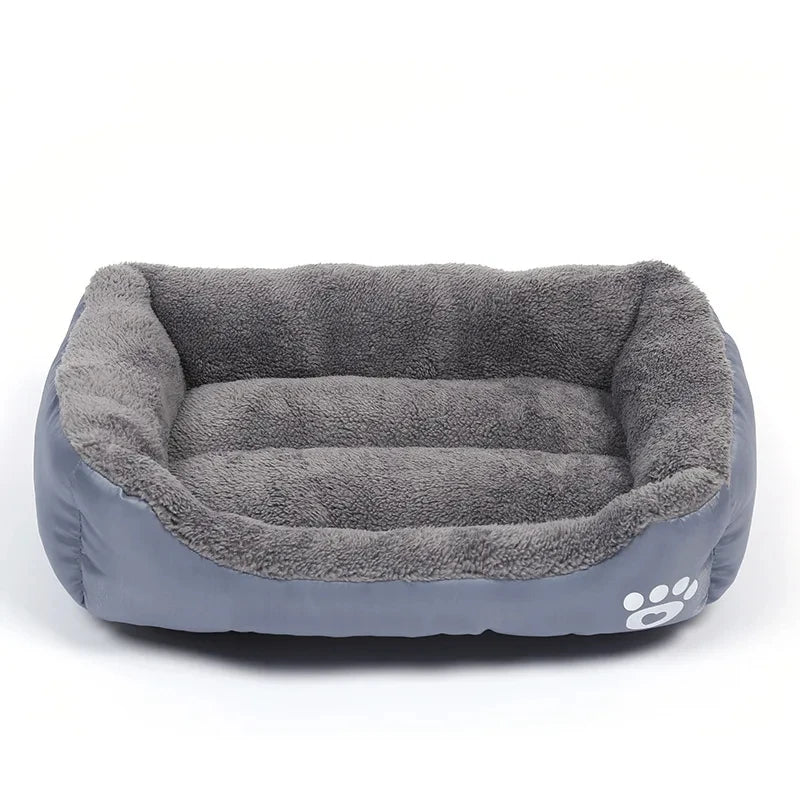 Soft square dog bed sofa in gray
