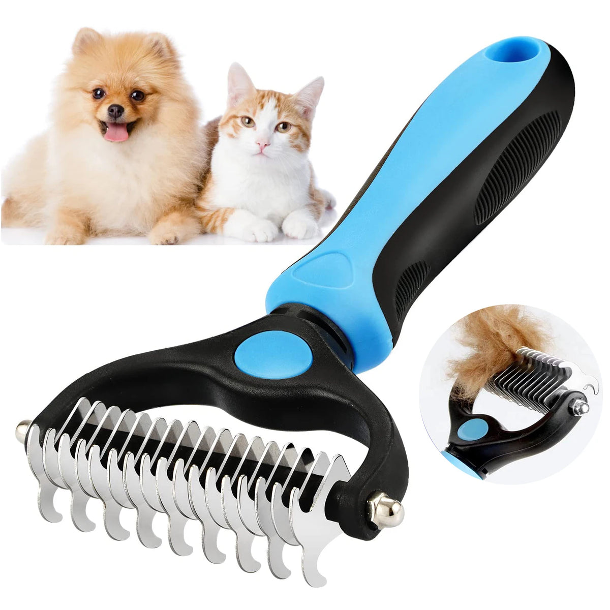 Professional pet deshedding brush