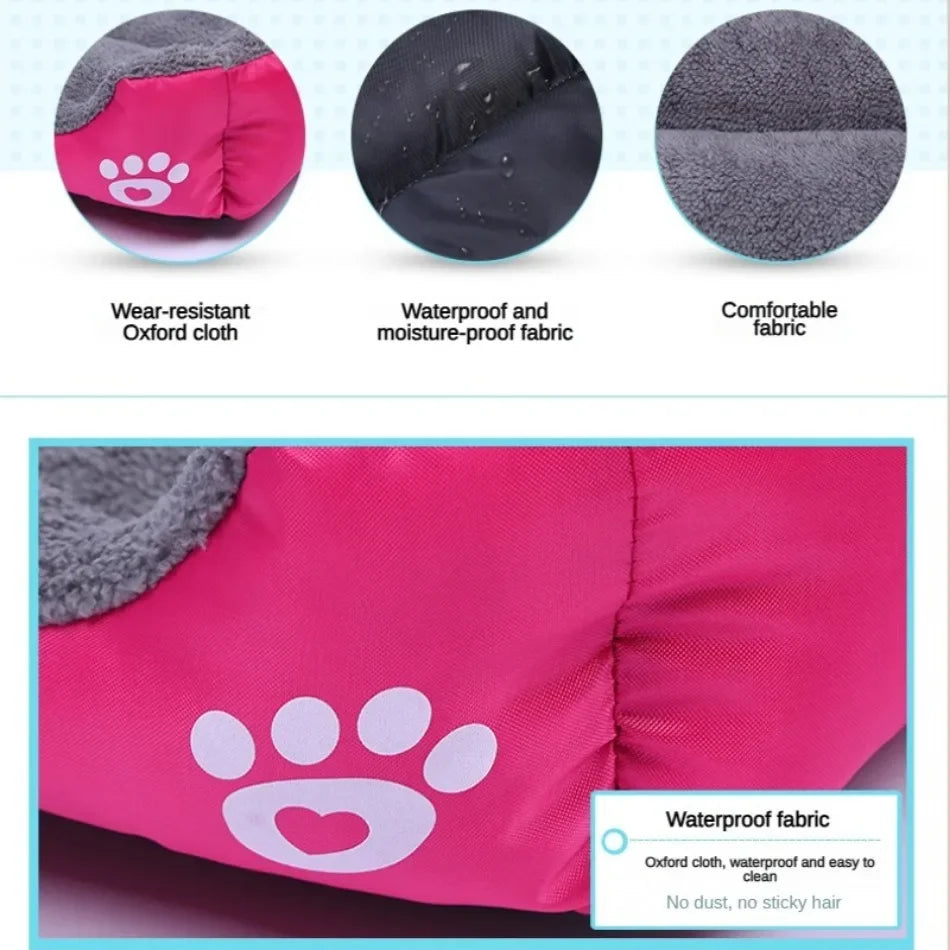 Dog bed material and waterproof feature detail