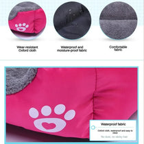 Dog bed material and waterproof feature detail