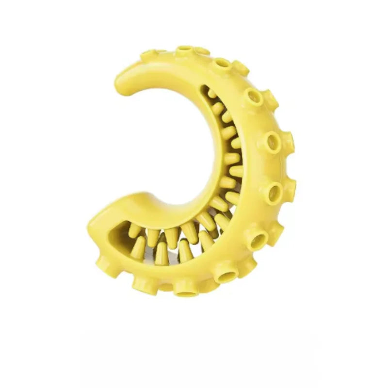 Dog teething toy in yellow style 2