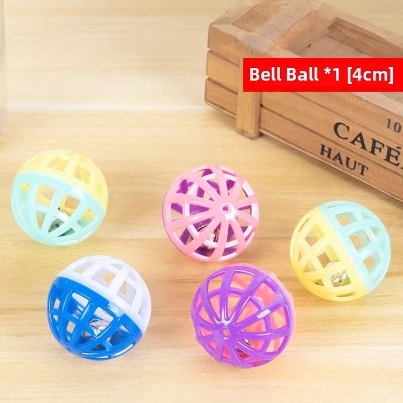 Cat puzzle box toy with bell balls included