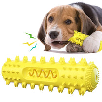 Dog teething toy in yellow