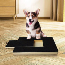 Wooden dog nail scratch board with built in treat box