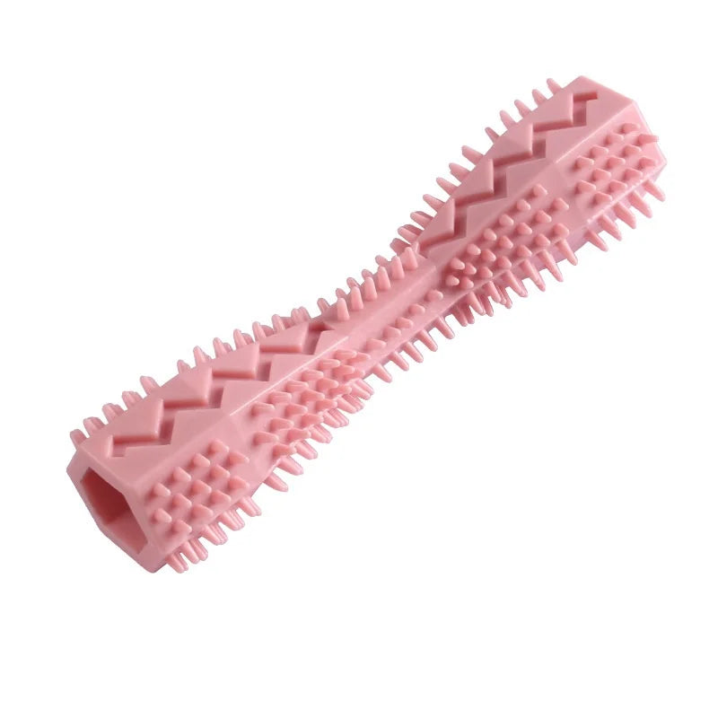 Dog teething toy in pink