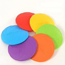Close up of durable bite resistant dog flying disc toy texture