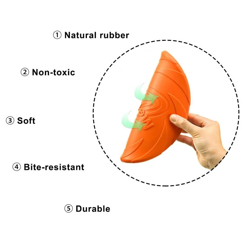 Bite resistant dog flying disc toy size comparison