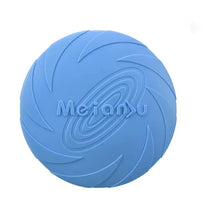 Blue bite resistant flying disc dog toy
