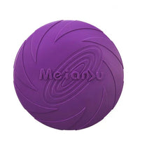 Purple bite resistant flying disc dog toy