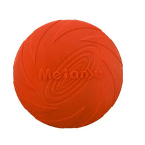 Red bite resistant flying disc dog toy