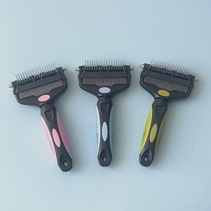 3 in 1 pet grooming brush demo video