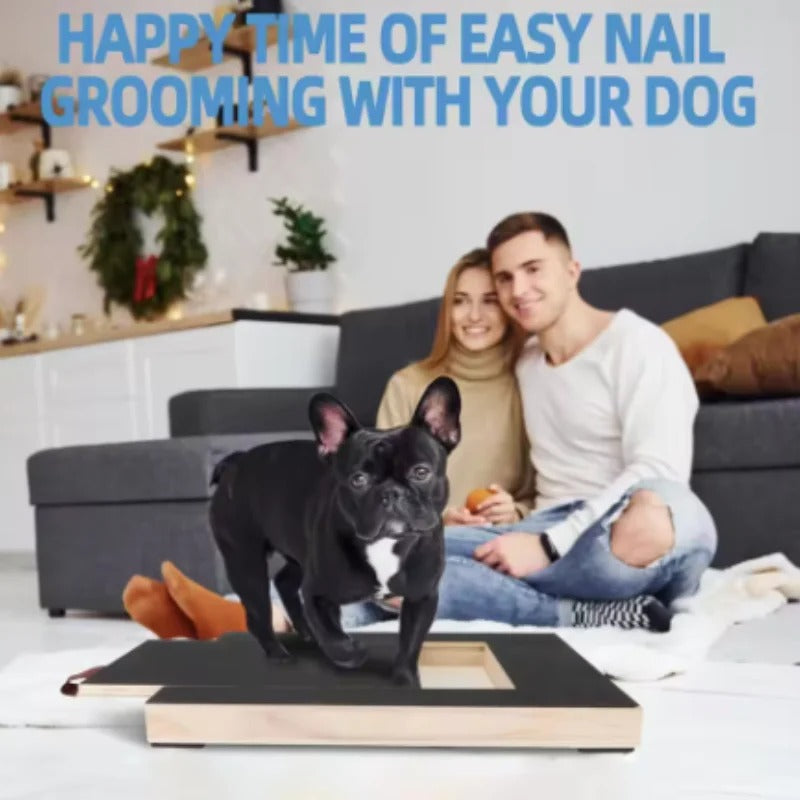 Wooden Dog Scratching Board with Treat Box: Nail Trim Sandpaper Pad Secondary image